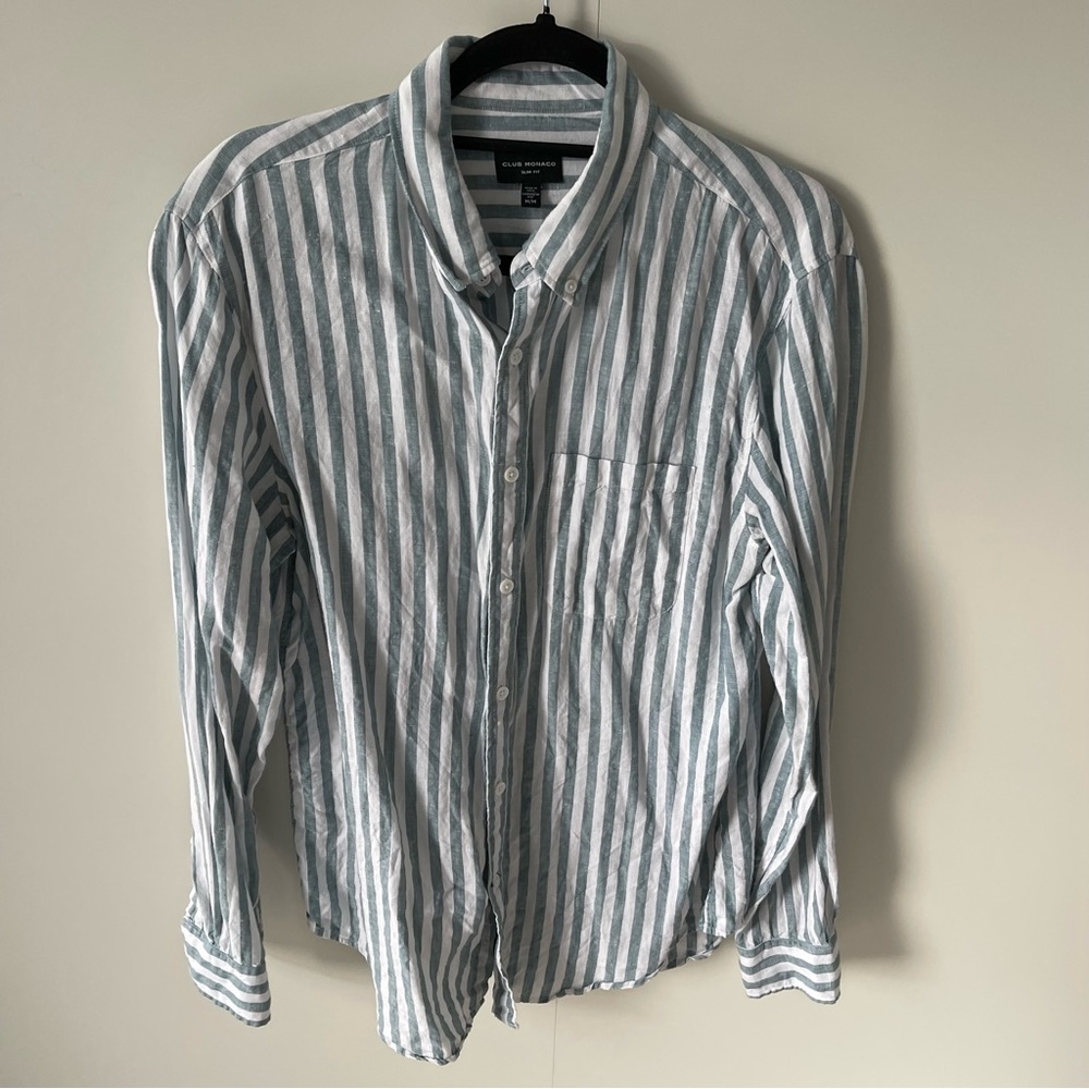 Club Monaco Linen Button Down